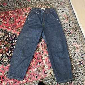 Everlane Barrel leg jeans, dark denim contrast stitching size 26 SOLD OUT